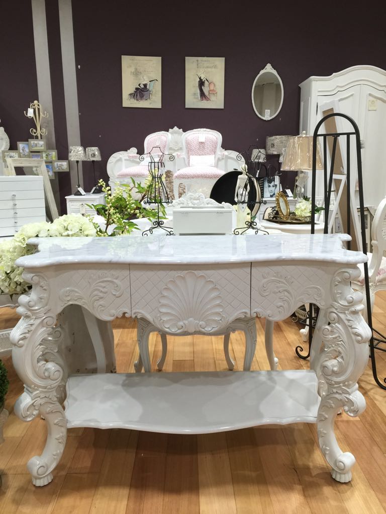 French Hall Table with Marble Top
